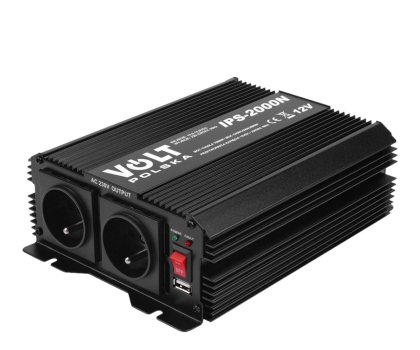 Przetwornica samochodowa VOLT IPS 2000 N 12/230V (1000/2000W) + USB